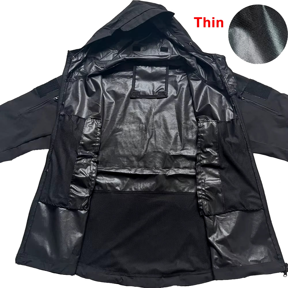 Military Shark Skin Soft Shell Jackets Men Tactical Windproof Waterproof Jacket Men Army Combat Jackets Mens Hooded Bomber Coats